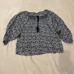 SUN &  SHADOW Blue flowy Blouse (M)
